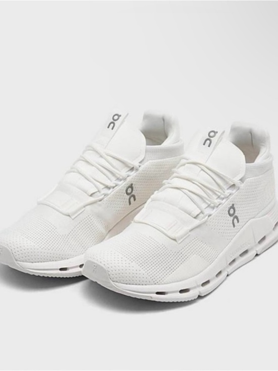 On Clouds Shoes - RARE On Cloud Cloudnova CloudTec Fabric Mesh White Running Women's Shoes Sz 5.5